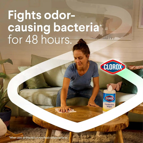 Clorox Disinfecting Cleaning Wipes, Antibacterial, Bleach Free, Crisp Lemon, 75 Count (Pack May Vary)